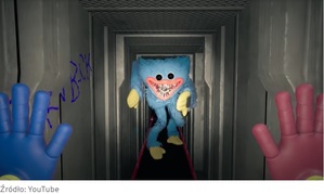 Zdjęcie kadru z gry  z bohaterem huggy wuggy