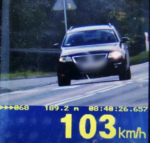 pojazd z przekroczoną prędkością