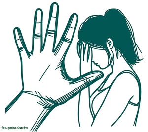 infografika z płaczącą kobietą i ręką