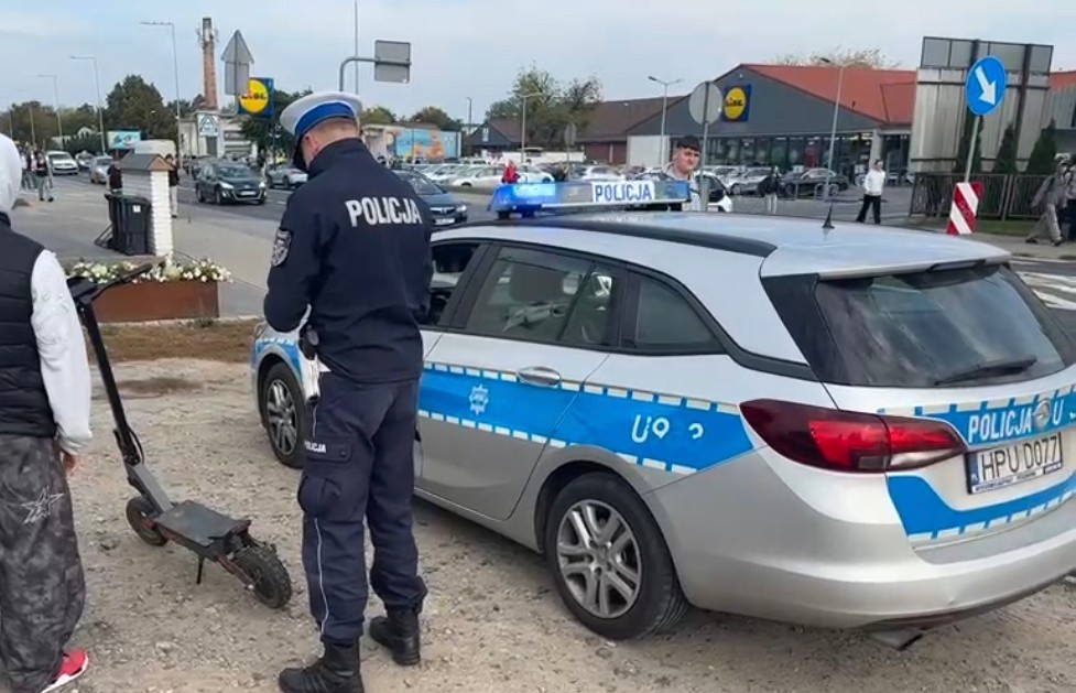 Kontrole użytkowników hulajnóg elektrycznych w powiecie wągrowieckim